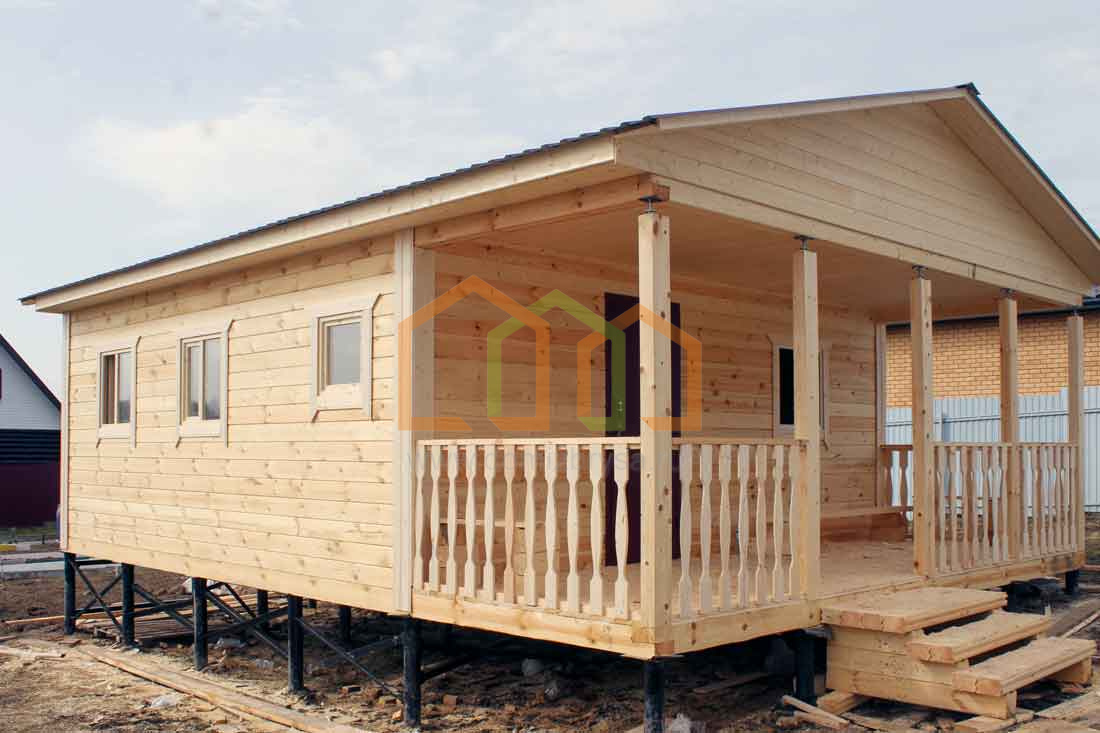 БРУСОВОЙ САДОВЫЙ ДОМИК С ТЕРРАСОЙ БУК (БТ)
